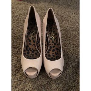 Jessica Simpson Blush Peep Toe Pumps